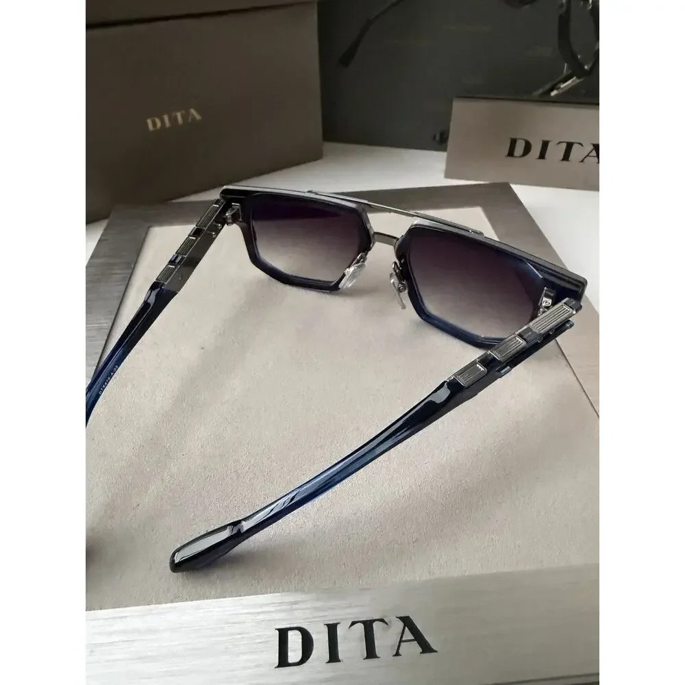 DITA MACH NINE DTS 478 03 Blue Swirl - Antique Silver Grey Sunglasses AUTHENTIC